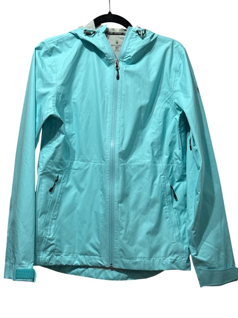 Spyder Womens Lightweight Aqua Hooded Shell Jacket For Outdoor Adventures USA S